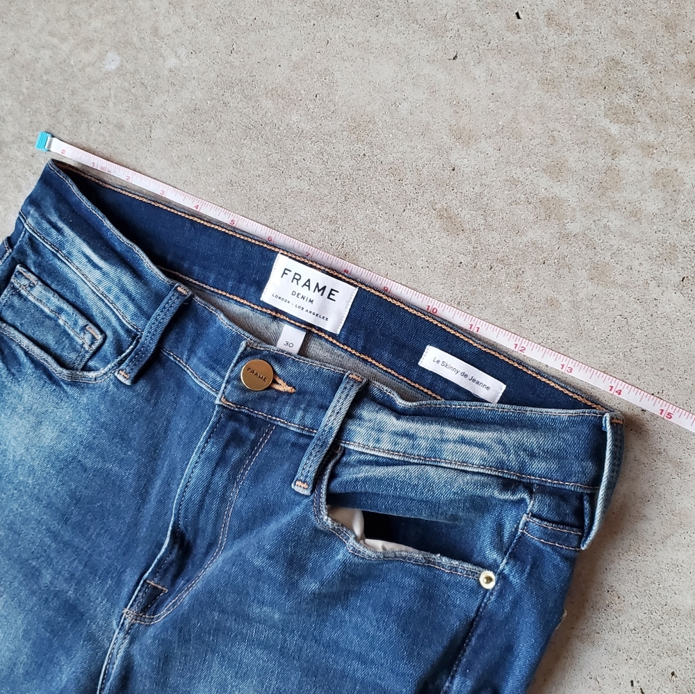 NWOT Frame Denim 30 Boho Western Rodeo Mid Rise Le Flare Kick Flare Fray Jeans - Picture 15 of 16